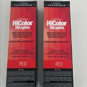 2 pack Excellence HiColor HiLights for Dark Hair - Red
